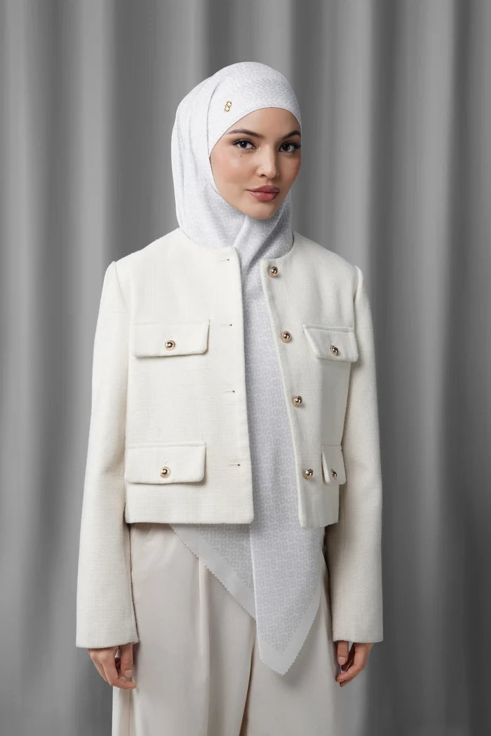 tapis tie back square scarf in bright white by buttonscarves