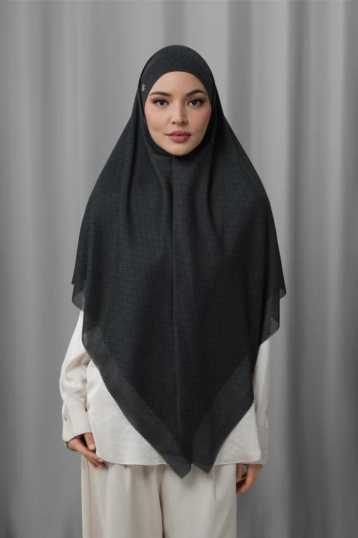 tapis tie back square scarf in caviar by buttonscarves