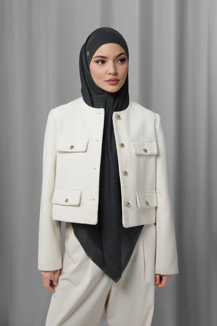 tapis tie back square scarf in caviar by buttonscarves style look