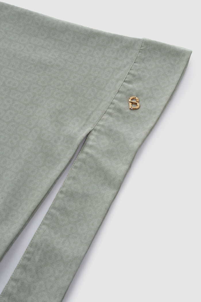 tapis tie back square scarf in cement by buttonscarves detail view