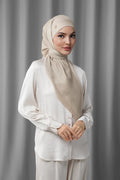 tapis tie back square scarf in hazelnut by buttonscarves style look