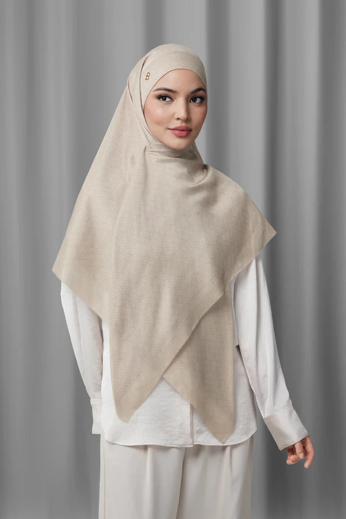 tapis tie back square scarf in hazelnut by buttonscarves