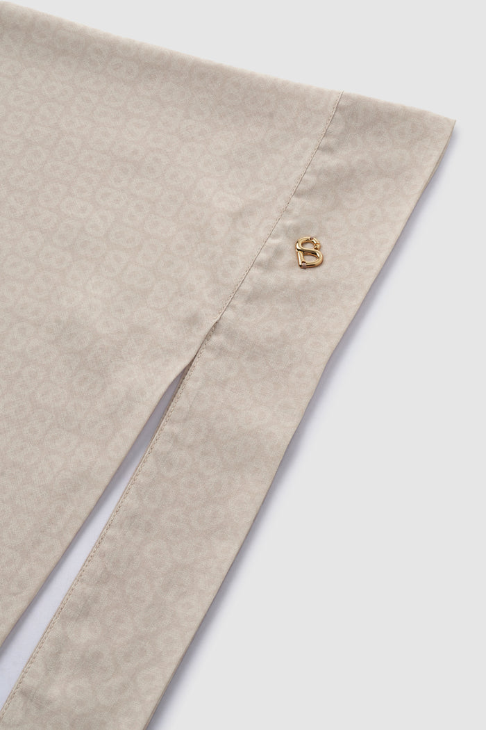 tapis tie back square scarf in hazelnut by buttonscarves detail view