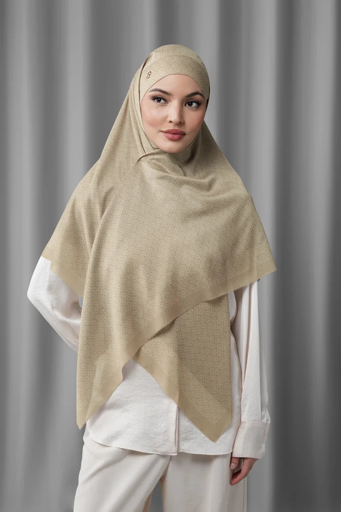 tapis tie back square scarf in tan by buttonscarves