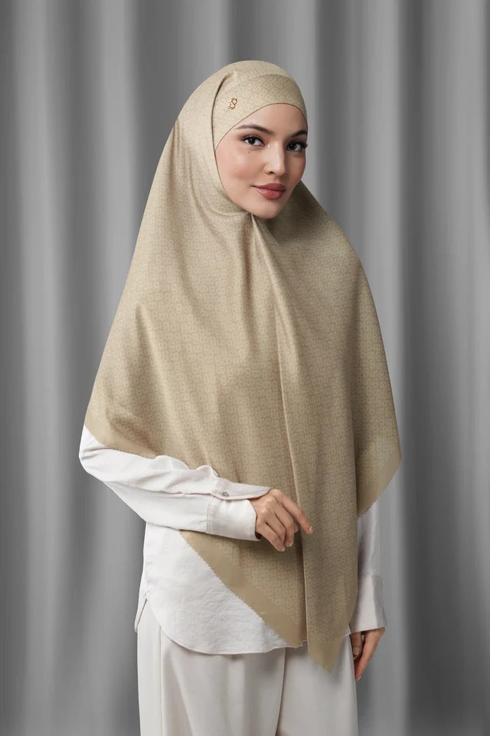 tapis tie back square scarf in tan by buttonscarves
