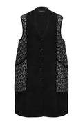 Tessa Sleeveless Coat - Black