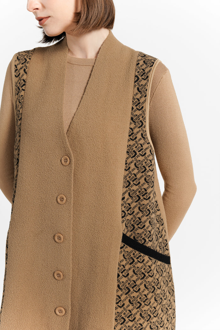 Tessa Sleeveless Coat - Brown