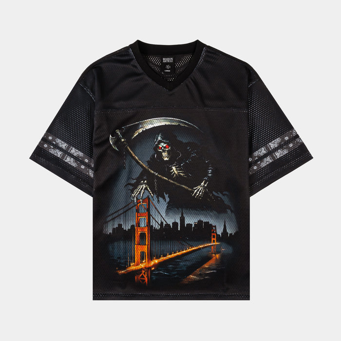 The Bay Mesh Mens Jersey (Black/Red)