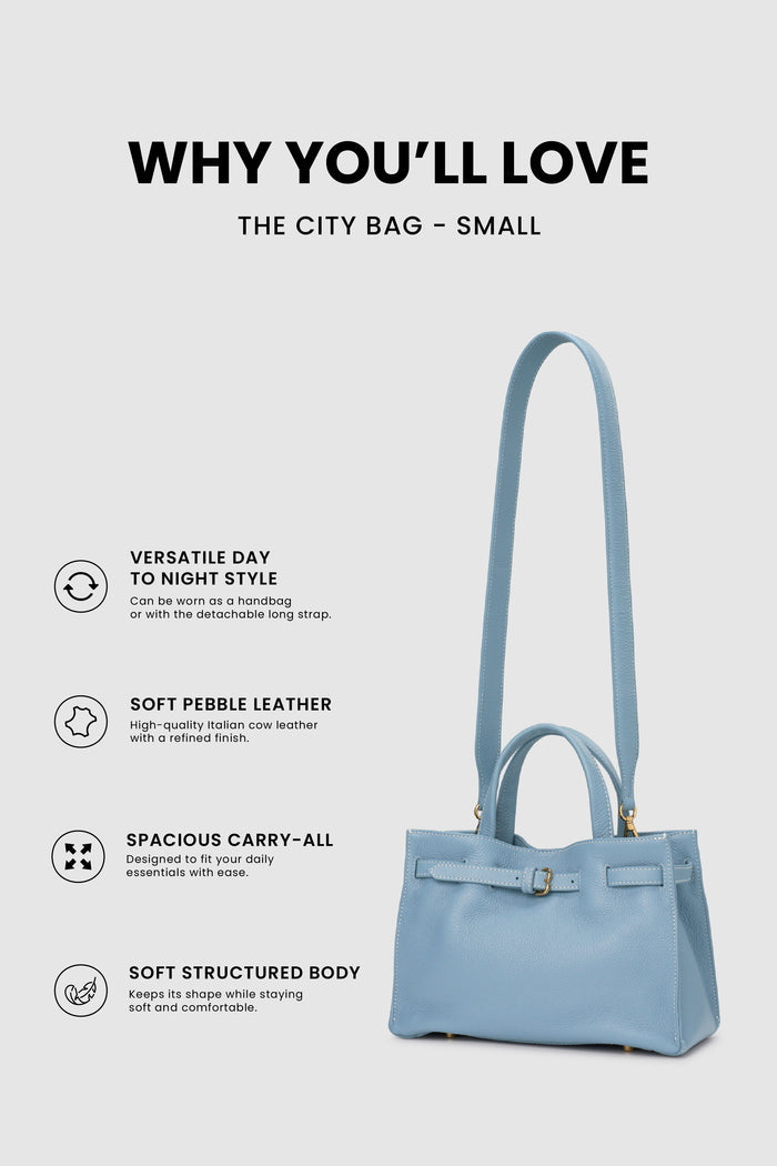 the city bag small in calm by buttonscarves feature overview
