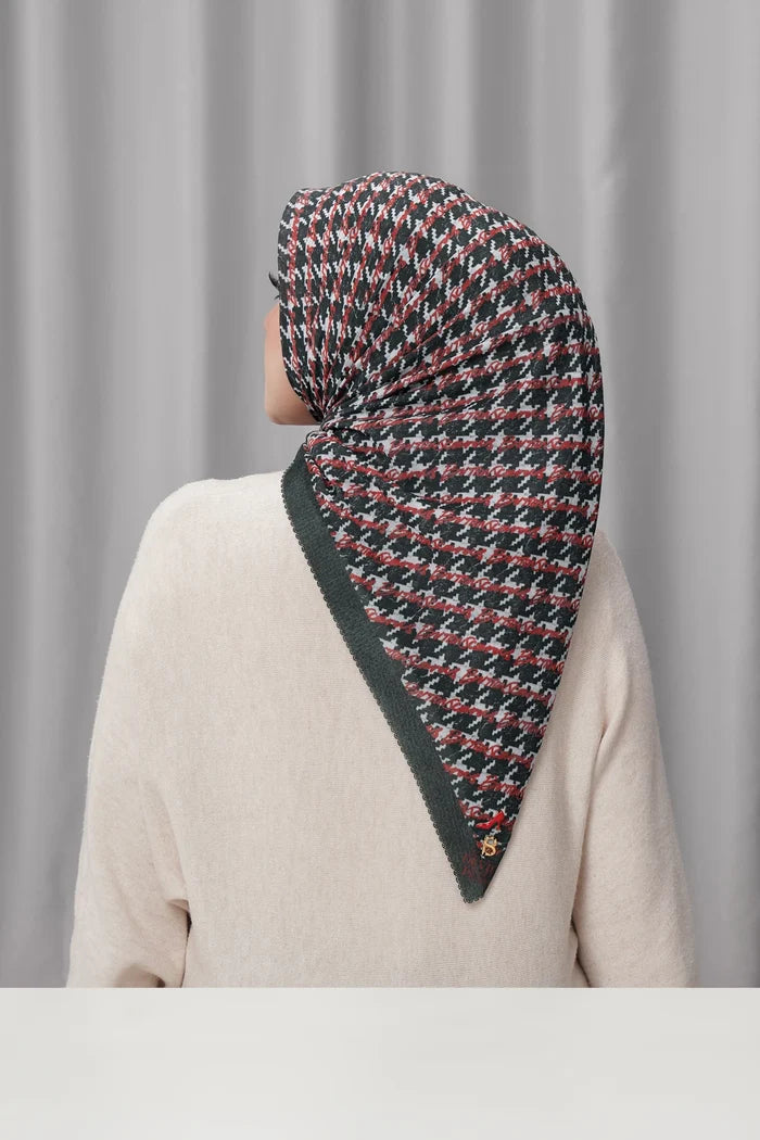 the editor square scarf in backstage by buttonscarves x the devil wears prada 2 back view