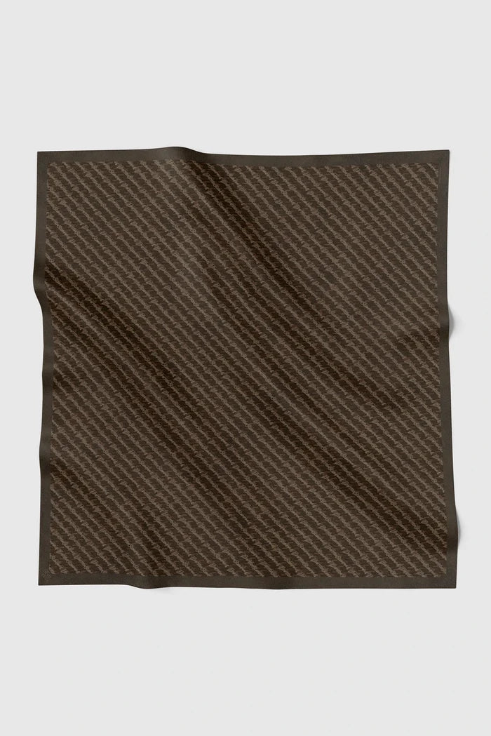 the editor square scarf in espresso by buttonscarves x the devil wears prada 2