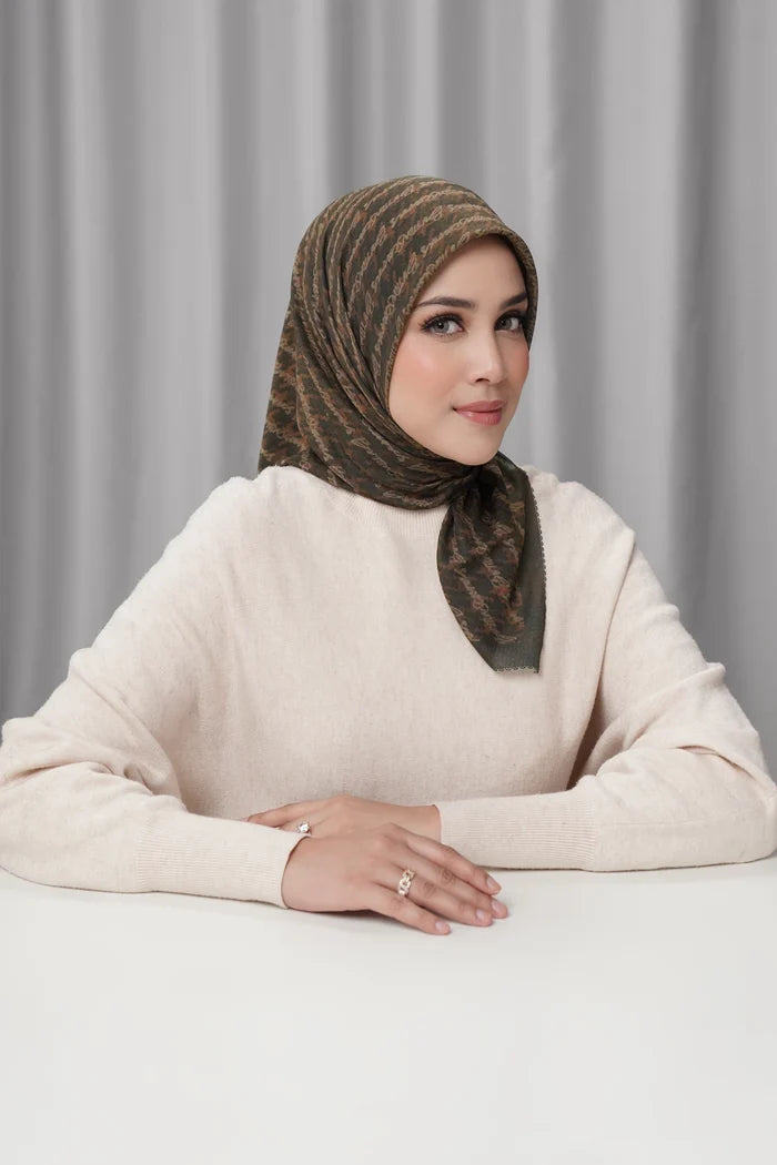 the editor square scarf in espresso by buttonscarves x the devil wears prada 2