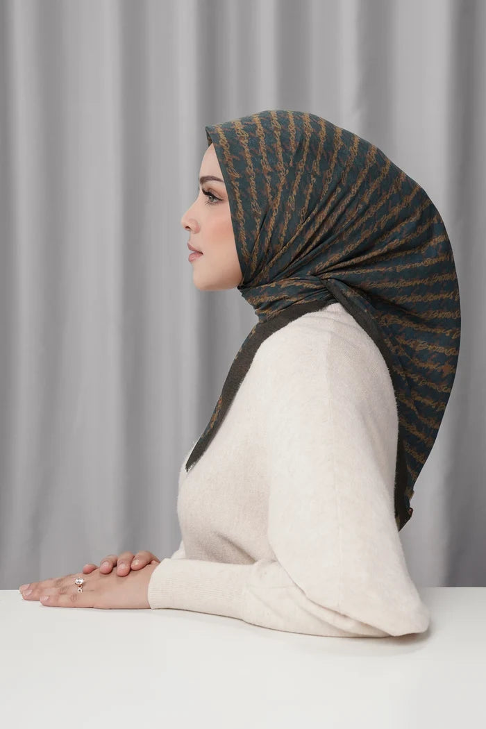 the editor square scarf in madison avenue by buttonscarves x the devil wears prada 2 side view