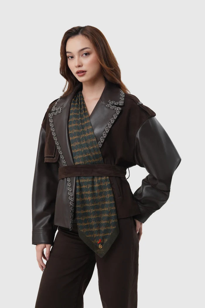 the editor square scarf in madison avenue by buttonscarves x the devil wears prada 2 style look