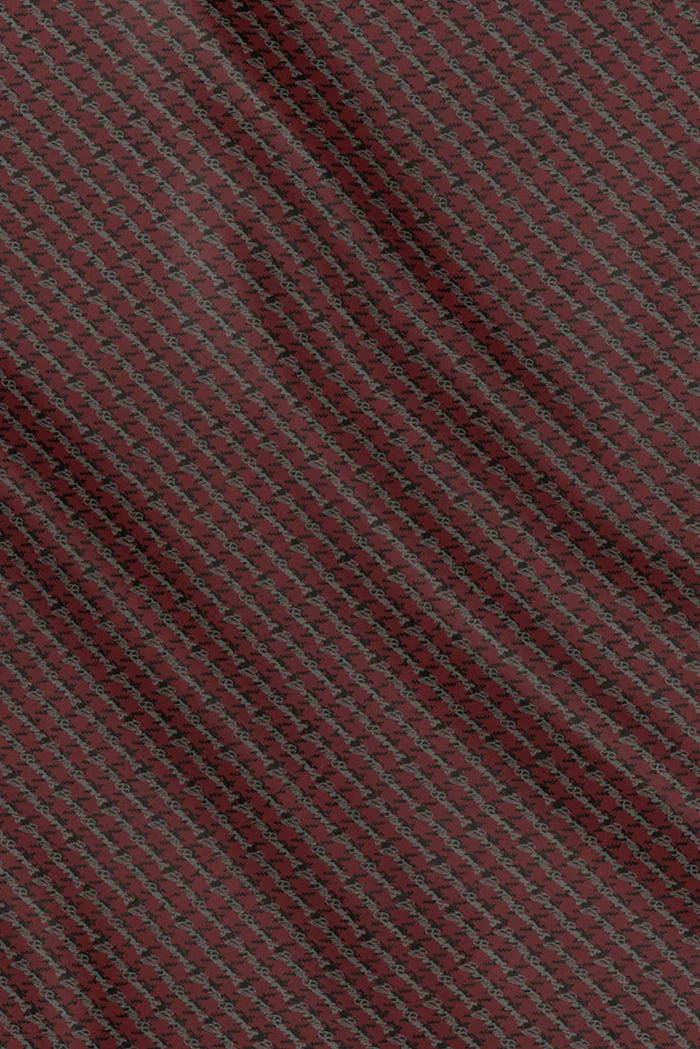 the editor square scarf in rouge by buttonscarves x the devil wears prada 2 pattern detail