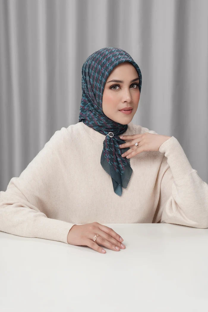 the editor square scarf in runway by buttonscarves x the devil wears prada 2