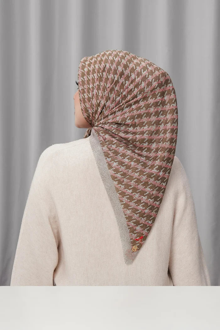 the editor square scarf in tribeca by buttonscarves x the devil wears prada 2 back view