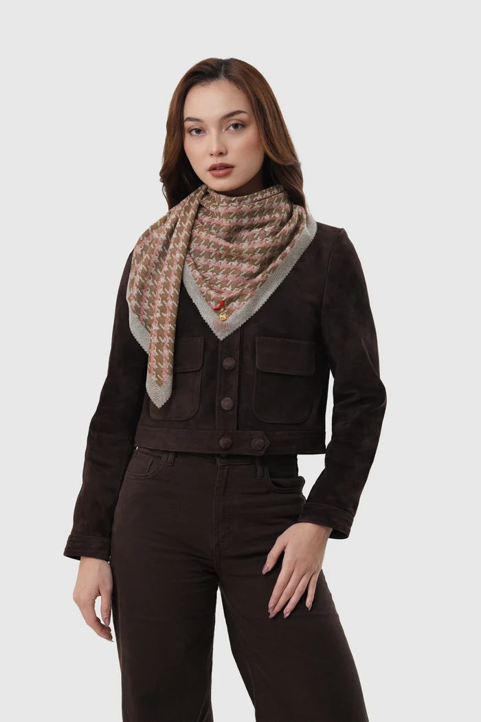 the editor square scarf in tribeca by buttonscarves x the devil wears prada 2 style look