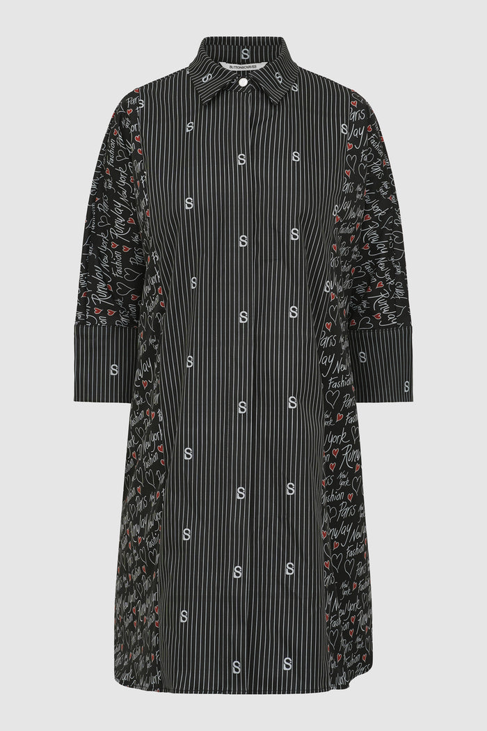 the editor tunic shirt in black by buttonscarves x the devil wears prada 2