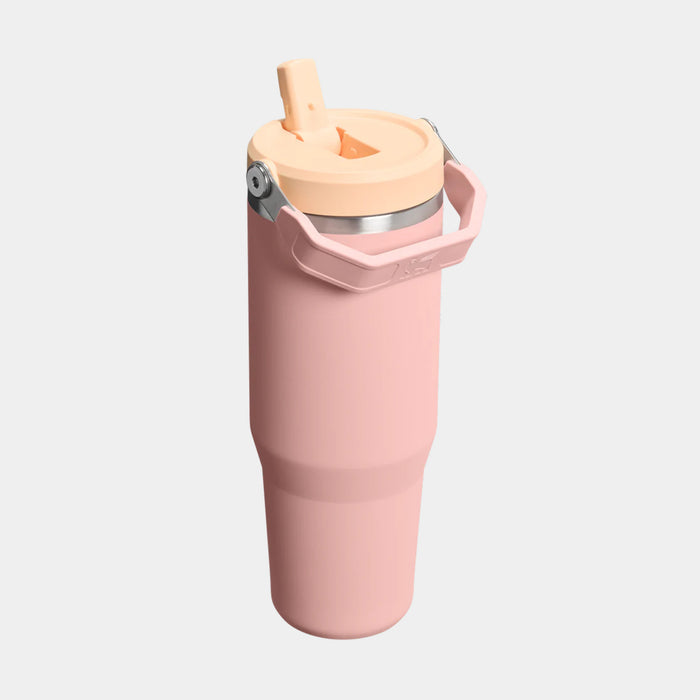 The IceFlow Flip Straw 2.0 30oz Mens Tumbler (Peach Rose)