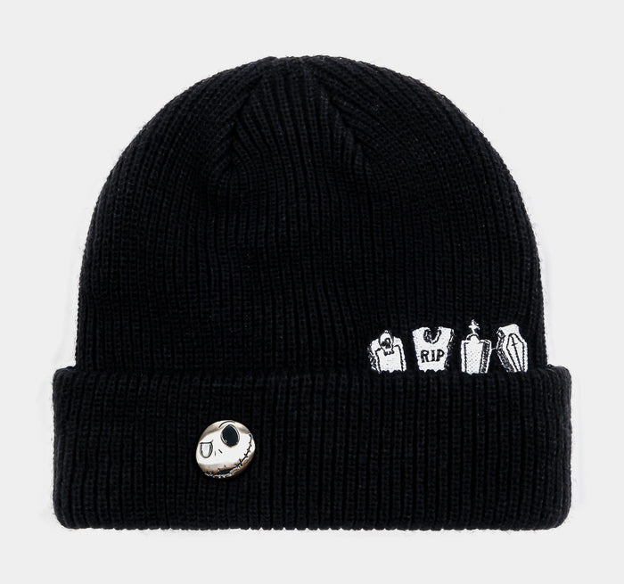 The Nightmare Before Christmas By Shoe Palace RIP Beanie Mens Hat (Black/White)