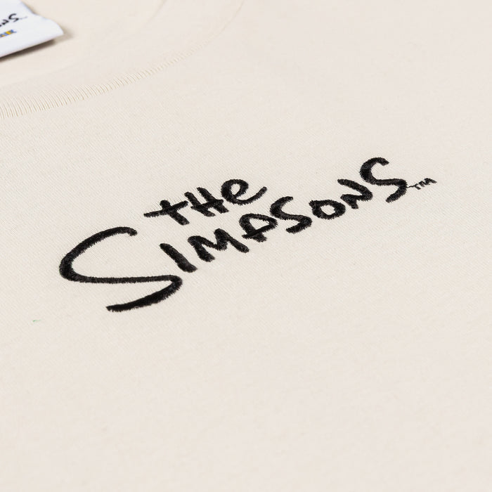 The Simpsons By Shoe Palace All Characters Mens Short Sleeve Shirt (Cream/Green)