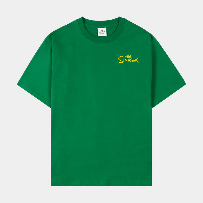 The Simpsons By Shoe Palace Bush Mens Short Sleeve Shirt (Green/Yellow)