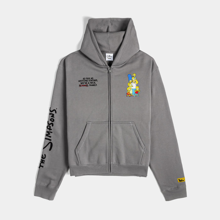 The Simpsons By Shoe Palace Family Zip Up Mens Hoodie (Grey/Black)