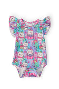 Time To Purr-ty S/S Flutter Bodysuit-Mila & Rose ®