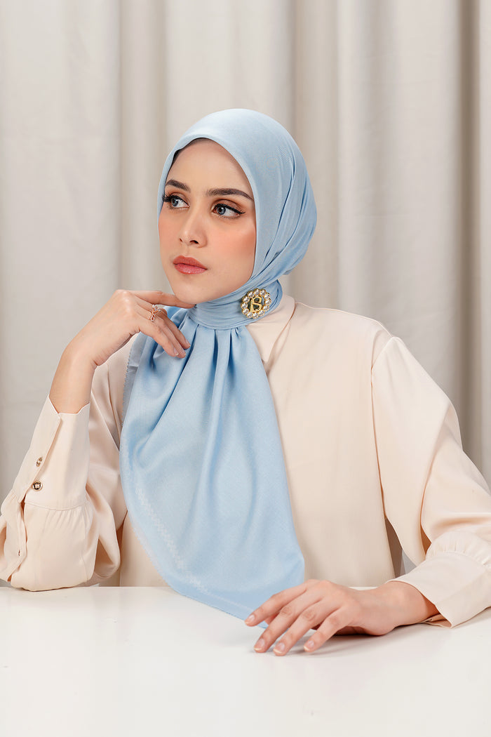 today's scarf in baby blue by buttonscarves