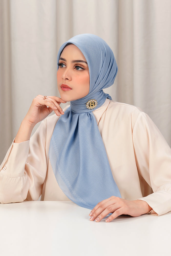 today's scarf in forever blue by butonscarves side view