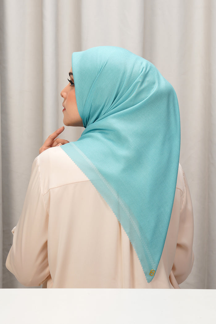 today's scarf in marine blue by buttonscarves back view