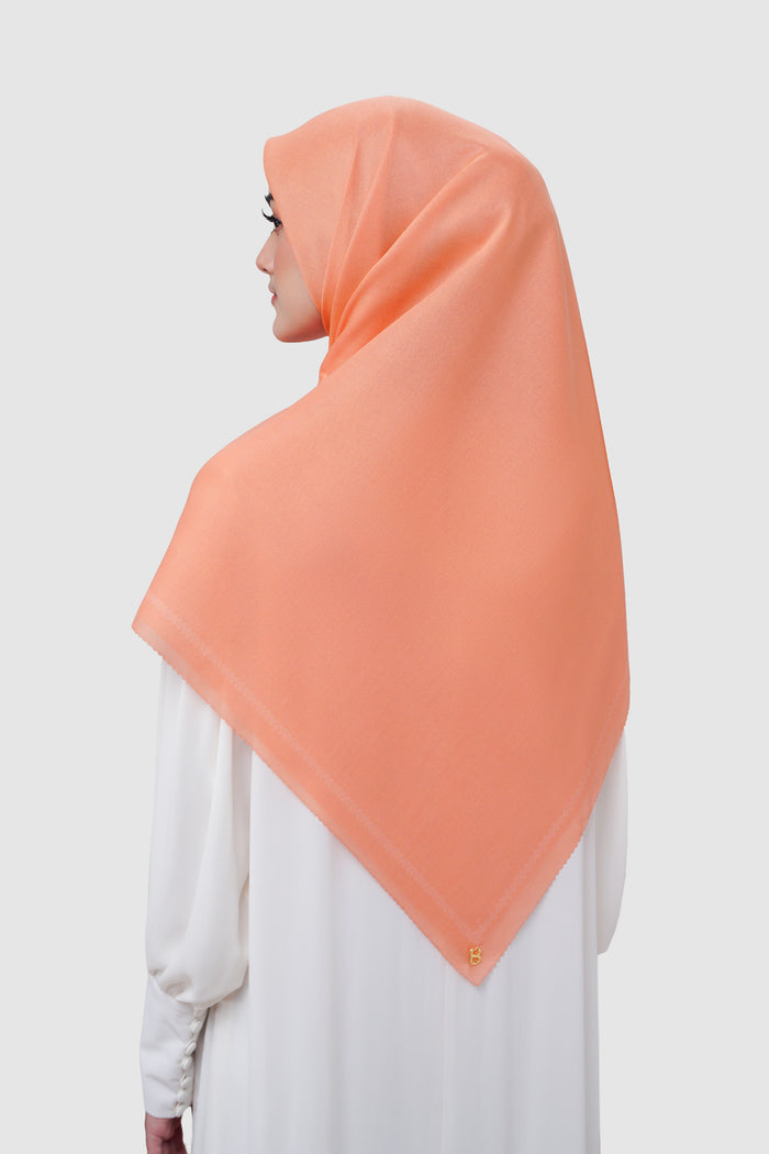 today's scarf xl in peach by buttonscarves back view