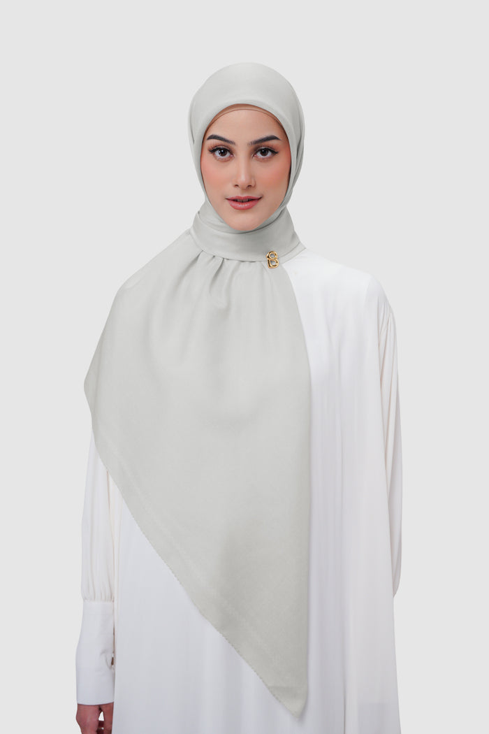 today's scarf xl in whisper white by buttonscarves front view