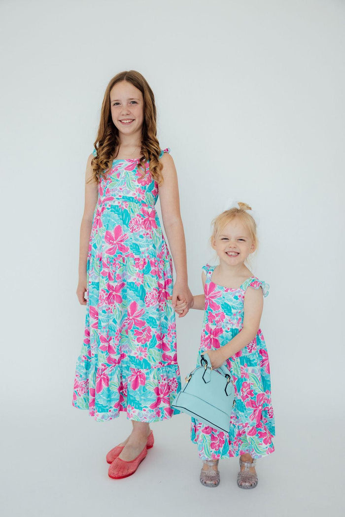 Tropical Punch Ruffle Maxi Dress-Mila & Rose ®