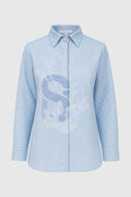 tropical26 basic shirt in blue by buttonscarves