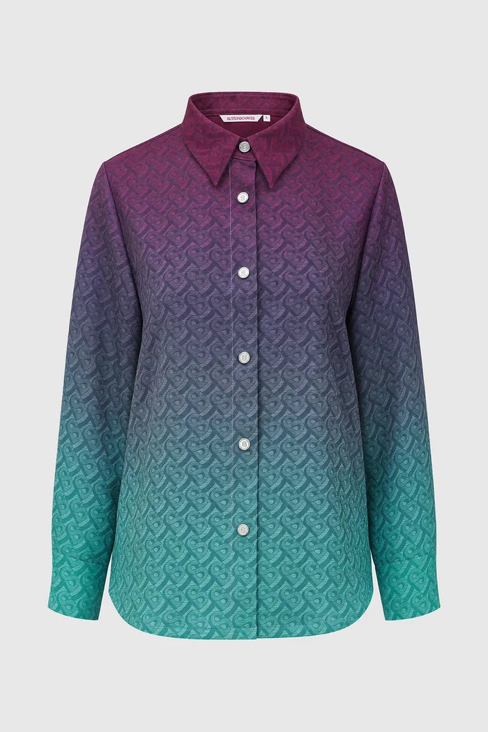 tropical26 basic shirt in fuchsia/teal by buttonscarves