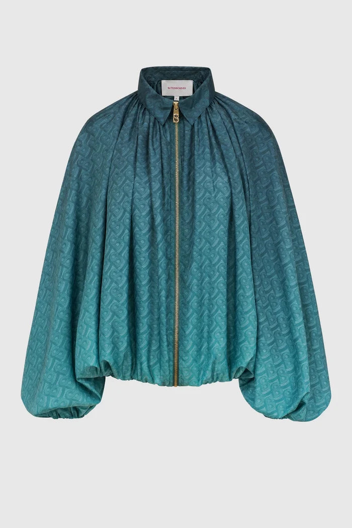 tropical26 batwing jacket in deep teal by buttonscarves