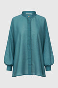 tropical26 batwing shirt in deep teal by buttonscarves
