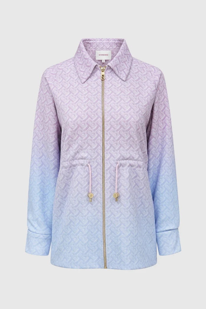 tropical26 cinched jacket in pink/blue by buttonscarves