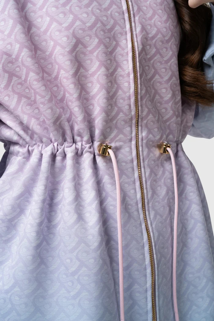tropical26 cinched jacket in pink/blue by buttonscarves
