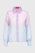 tropical26 crop shirt in pink/blue by buttonscarves
