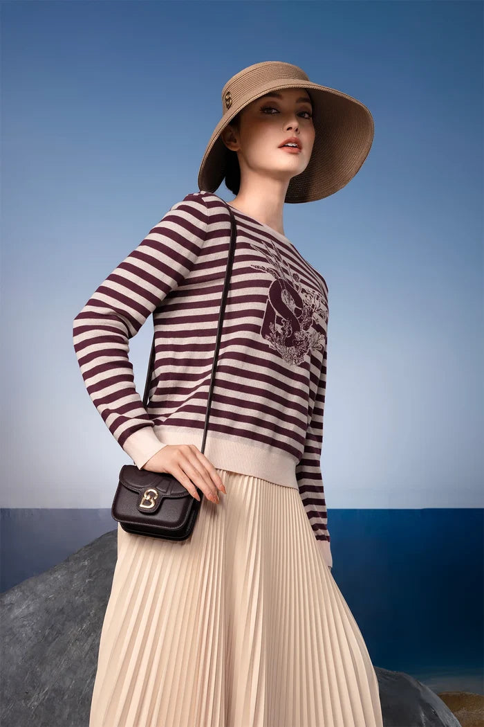 tropical26 knit in maroon by buttonscarves style look