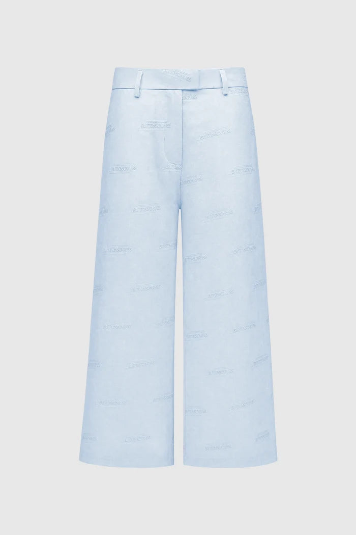 tropical26 linen pants in blue sky by buttonscarves