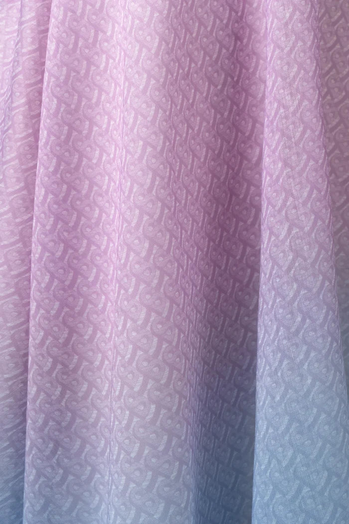 tropical26 maxi skirt in pink/blue by buttonscarves detail close-up