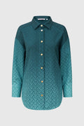tropical26 oversized shirt in deep teal by buttonscarves