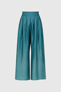 tropical26 palazzo pants in deep teal by buttonscarves