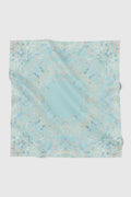 tulip printed square scarf in breeze by buttonscarves