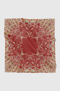tulip printed square scarf in cherry by buttonscarves