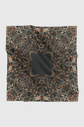 tulip printed square scarf in crow by buttonscarves